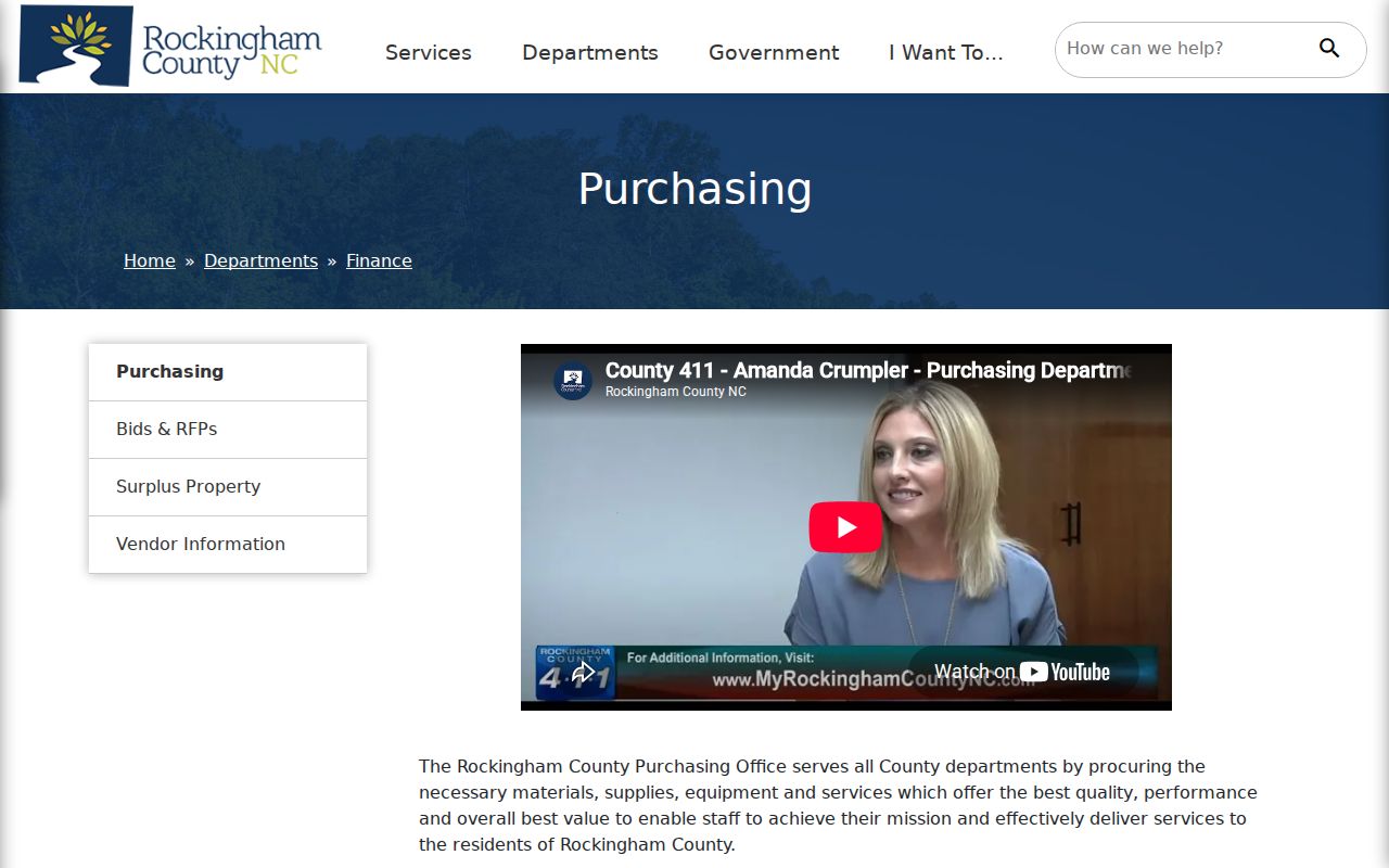 Rockingham County Sheriff Civil Process and Records official webpage