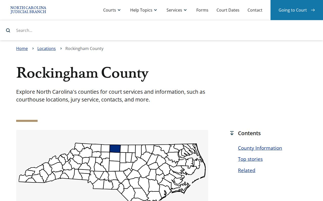 Official Rockingham County court hub for criminal court case access