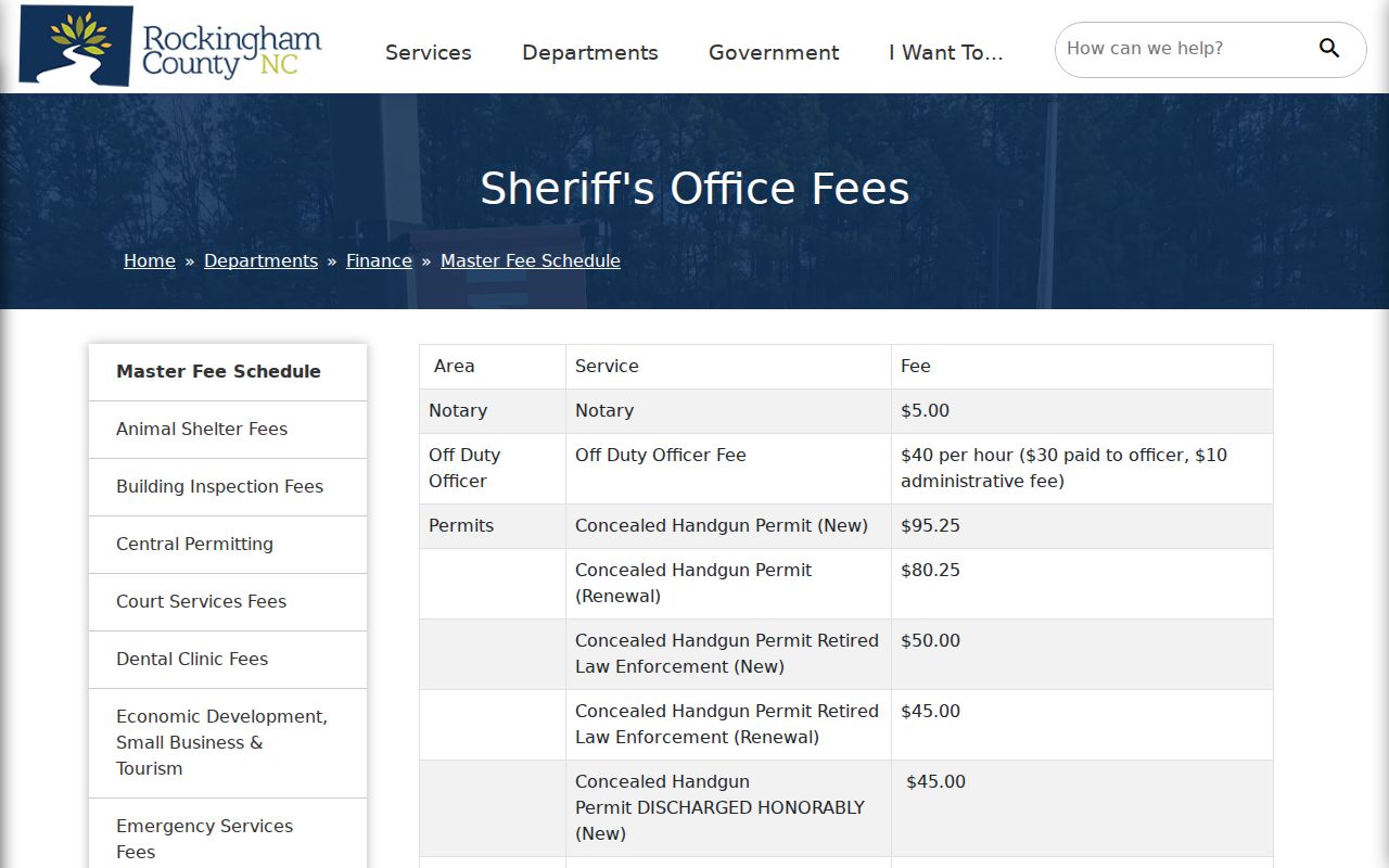 Eden criminal records fingerprint service fee information