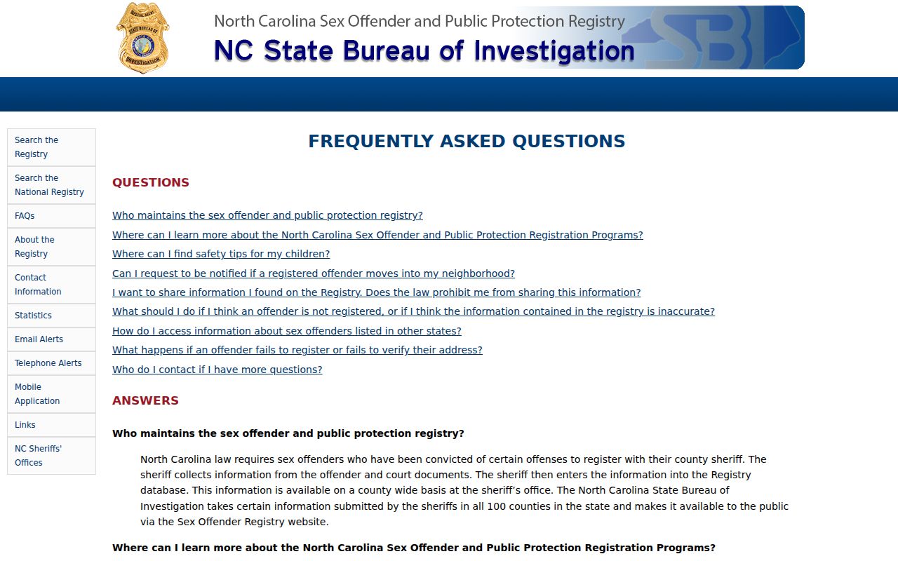 North Carolina registry accuracy and lawful use warnings for Rockingham County