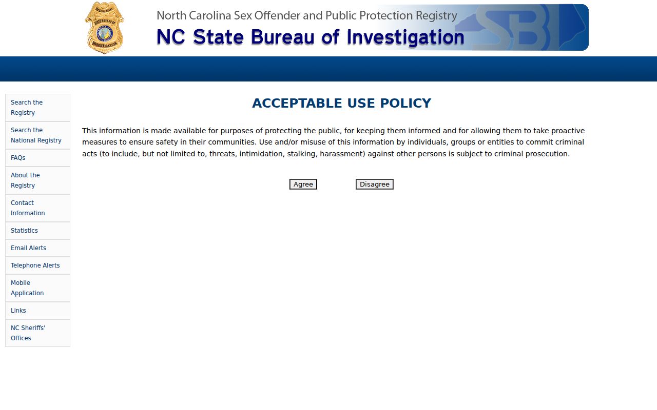 Official North Carolina offender name and location search for Rockingham County